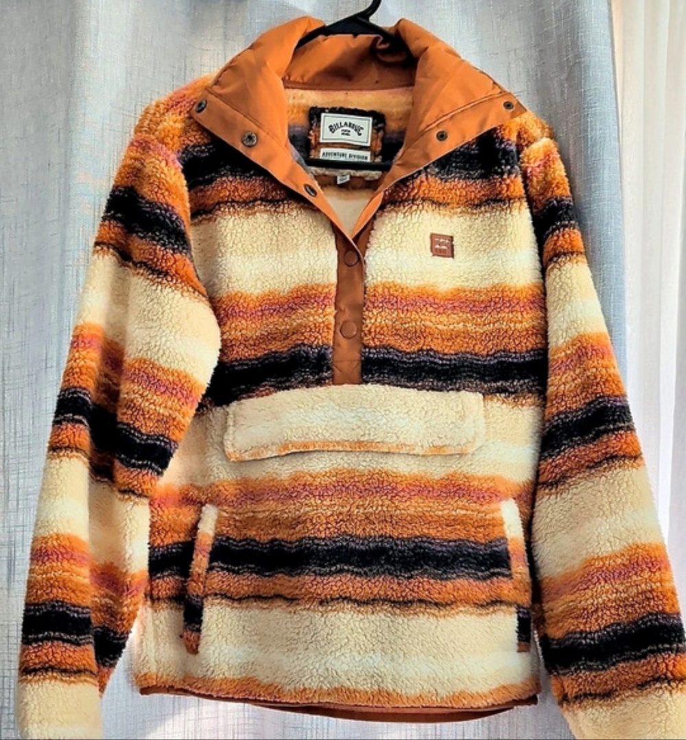 Billabong Adventure Division Switchback Sherpa Half Snap Fleece Pullover Sz. S